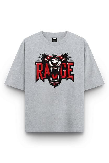 Unisex Rage Graphic Printed Oversized T-shirt