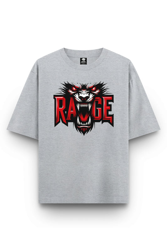 Unisex Rage Graphic Printed Oversized T-shirt