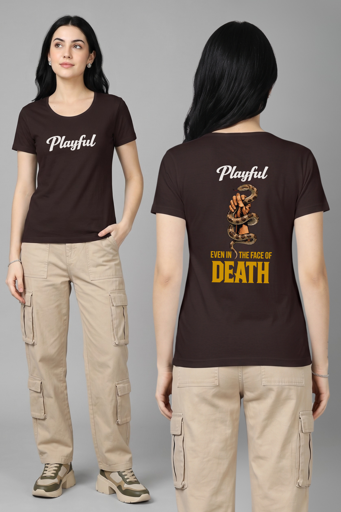 Women's Playful Graphic Printed T-shirt Regular Fit