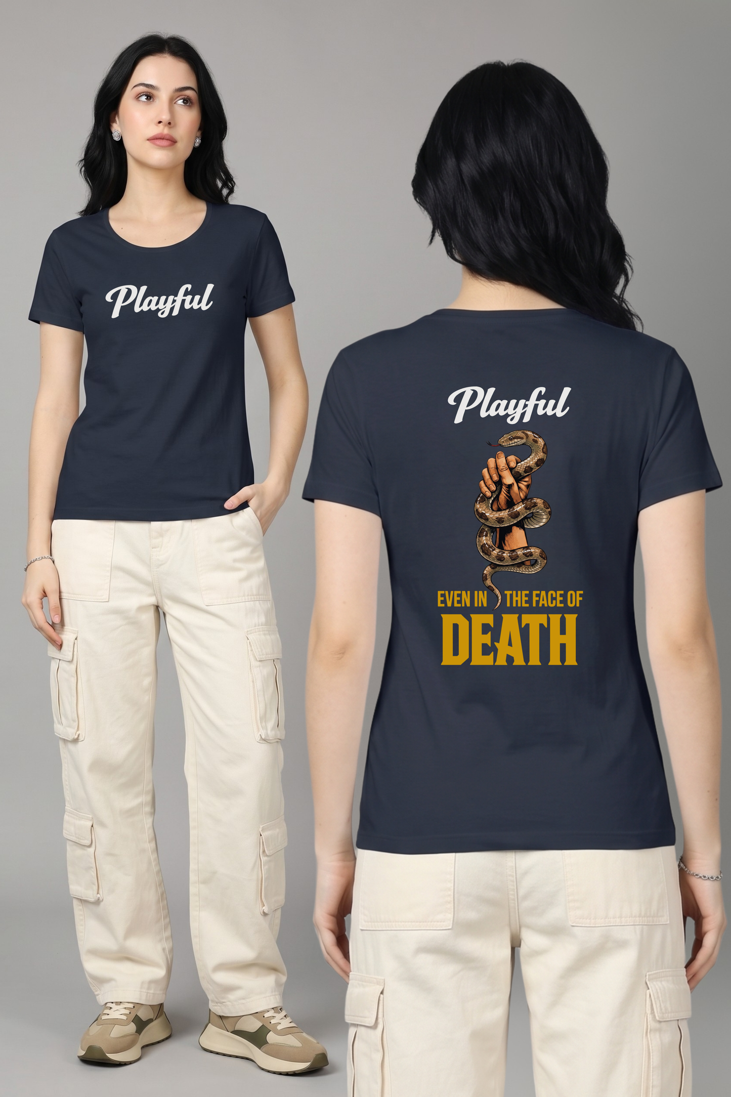 Women's Playful Graphic Printed T-shirt Regular Fit