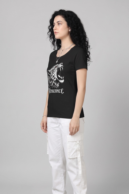 Women's Vengeance Graphic Printed T-shirt Regular Fit