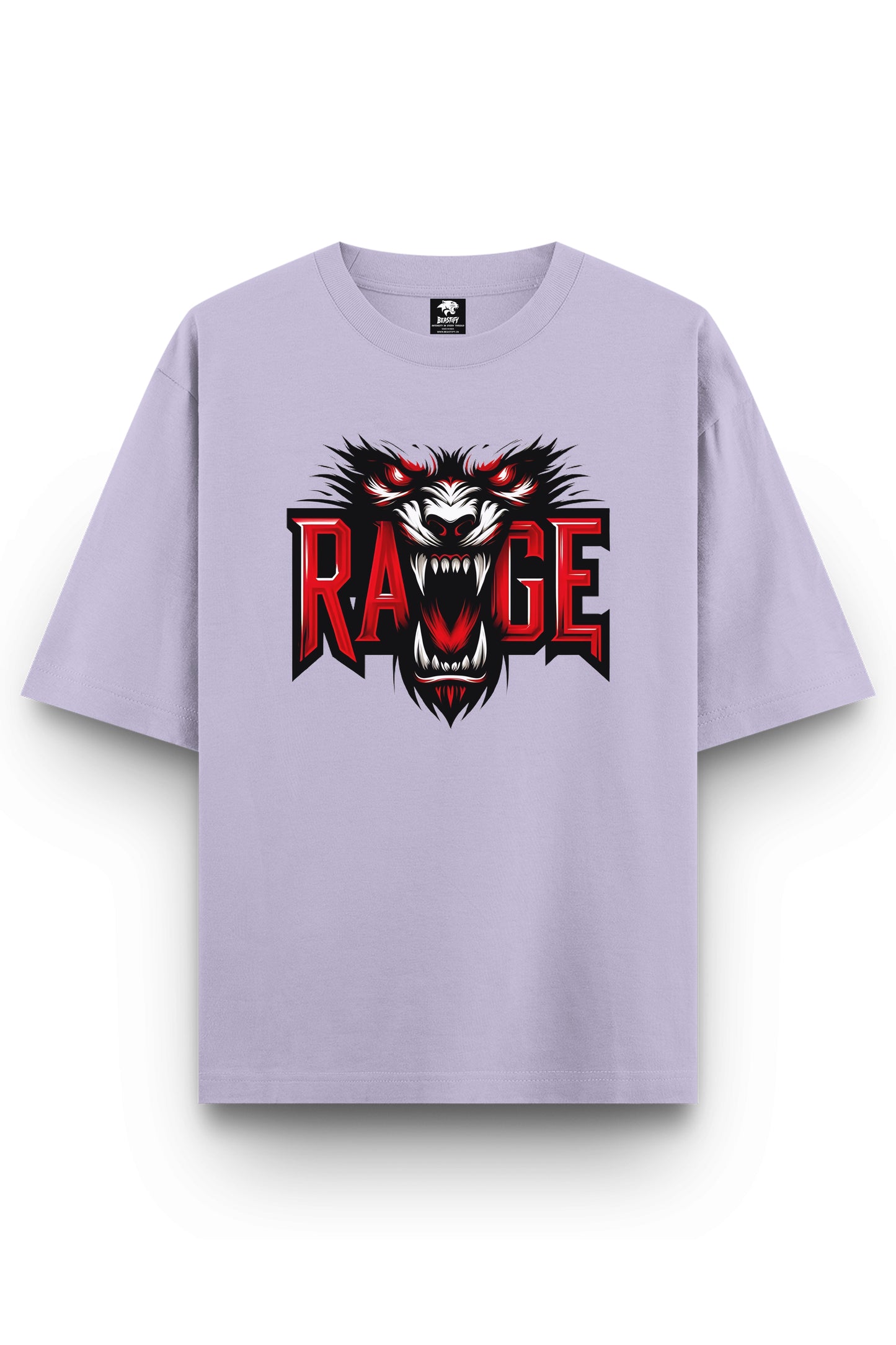 Unisex Rage Graphic Printed Oversized T-shirt