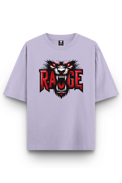 Unisex Rage Graphic Printed Oversized T-shirt