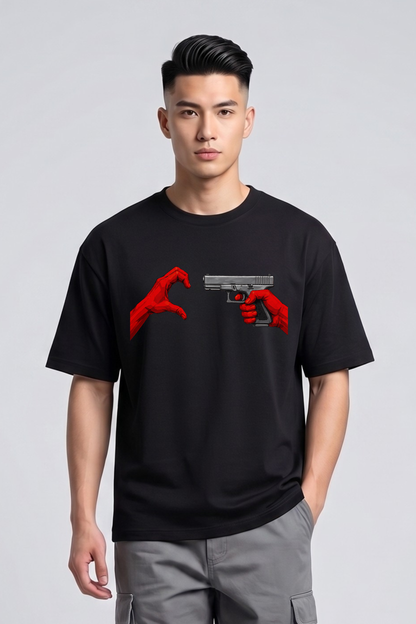 Men's AntiLove Graphic Printed Oversized T-shirt