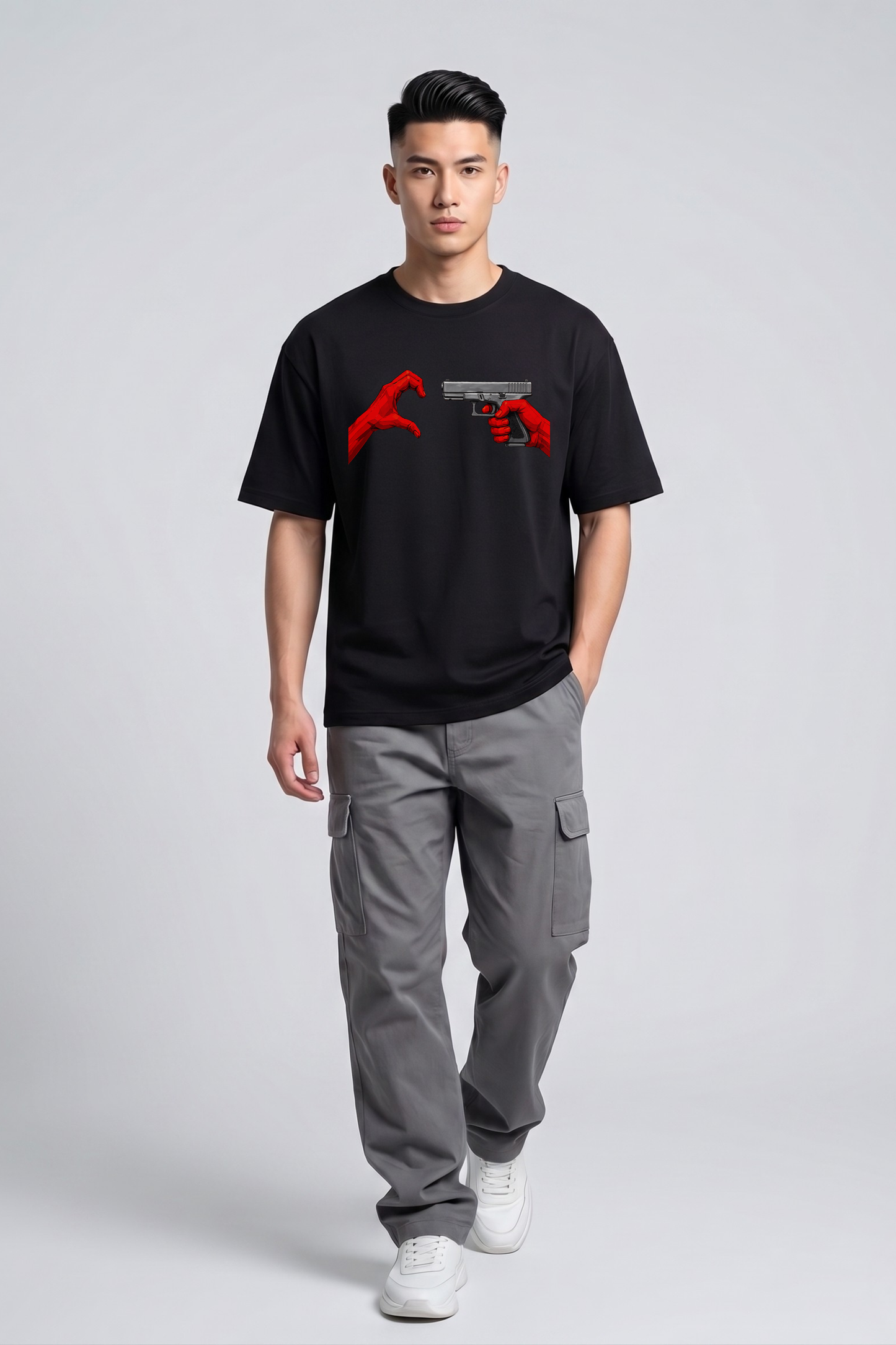 Men's AntiLove Graphic Printed Oversized T-shirt