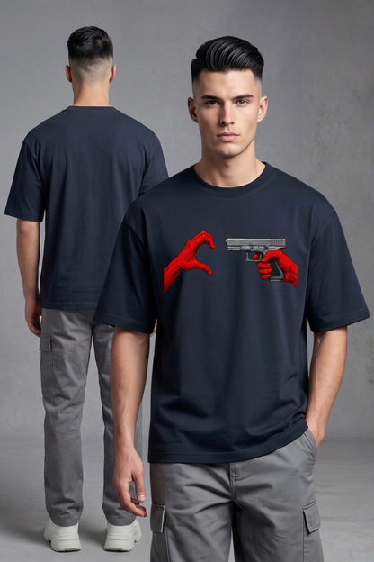 Men's AntiLove Graphic Printed Oversized T-shirt