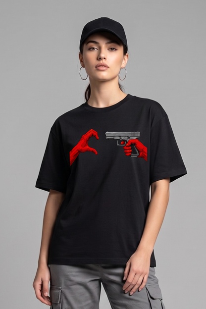 Women's AntiLove Graphic Printed Oversized T-shirt