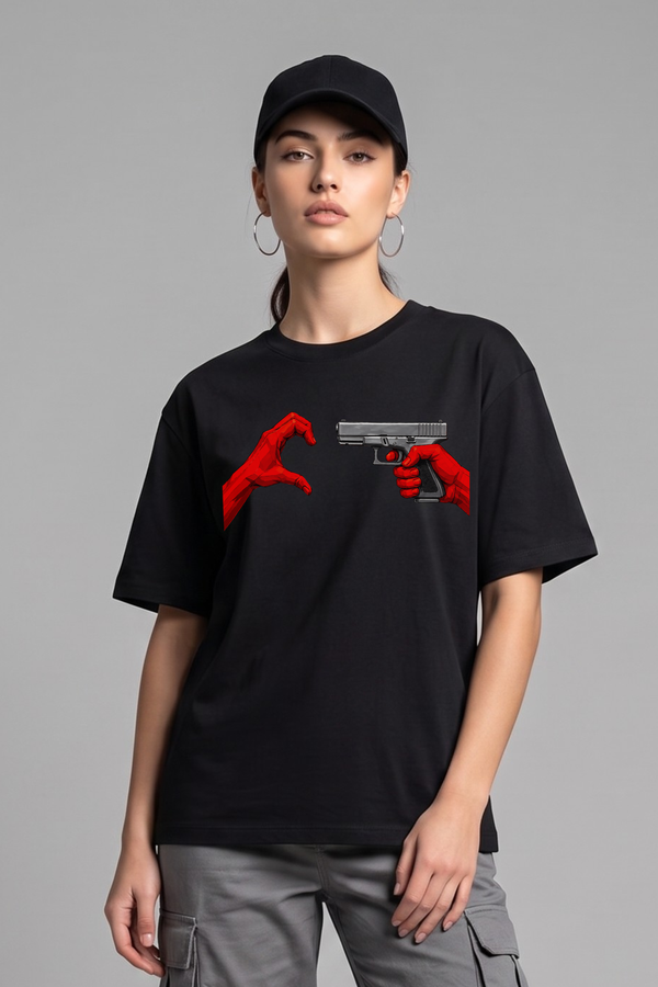 Women's AntiLove Graphic Printed Oversized T-shirt