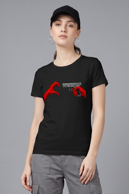 Women's AntiLove Graphic Printed T-shirt Regular Fit