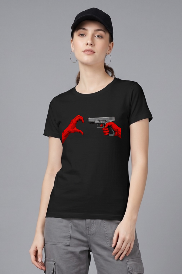 Women's AntiLove Graphic Printed T-shirt Regular Fit