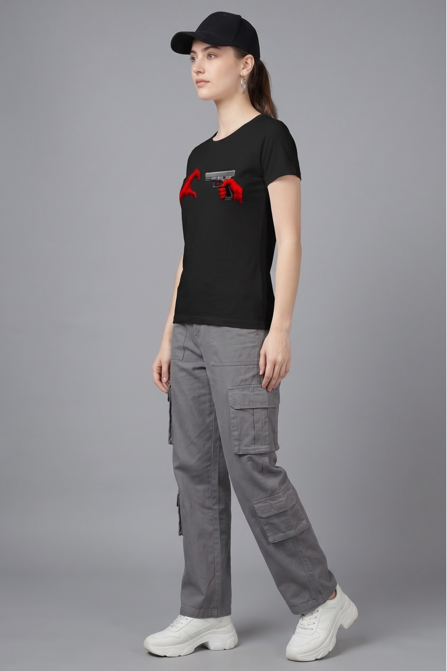 Women's AntiLove Graphic Printed T-shirt Regular Fit