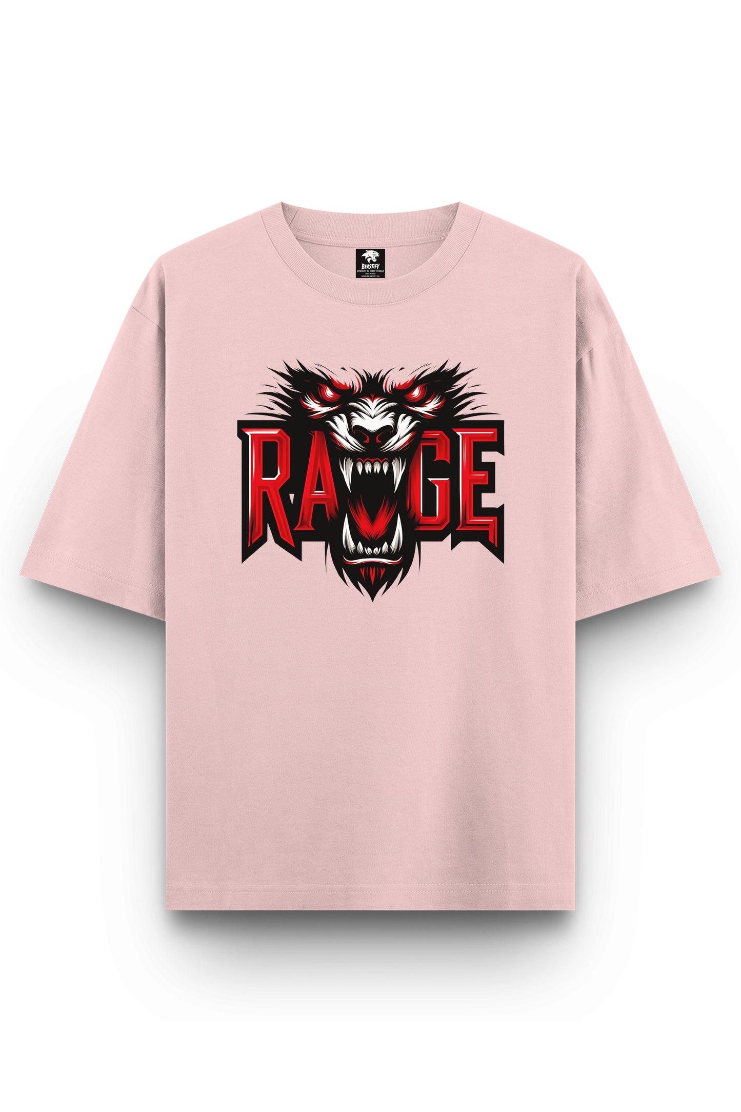 Unisex Rage Graphic Printed Oversized T-shirt