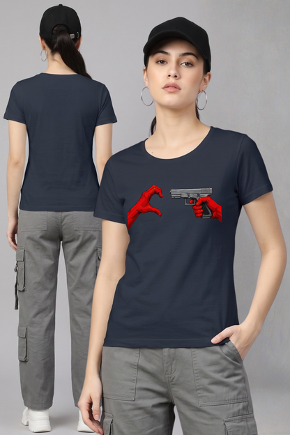 Women's AntiLove Graphic Printed T-shirt Regular Fit