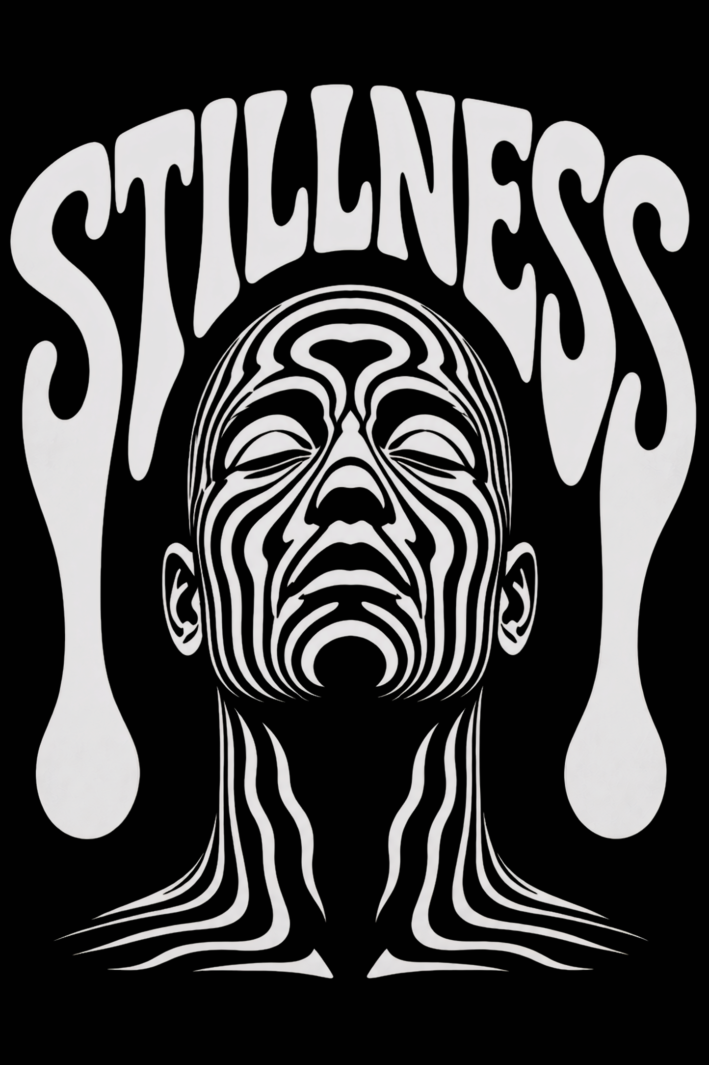 Men's Stillness Graphic Printed Oversized T-shirt