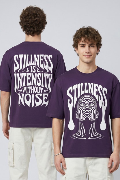 Men's Stillness Graphic Printed Oversized T-shirt