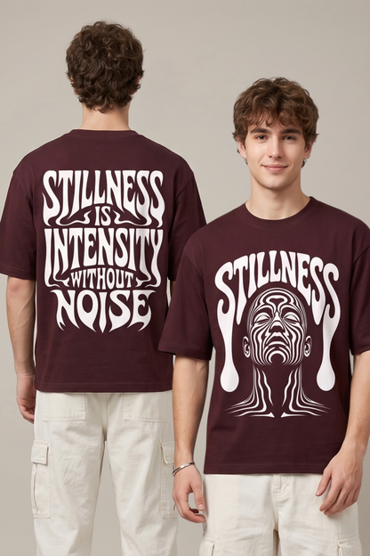 Men's Stillness Graphic Printed Oversized T-shirt