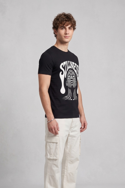 Men's Stillness Graphic Printed T-shirt Regular Fit