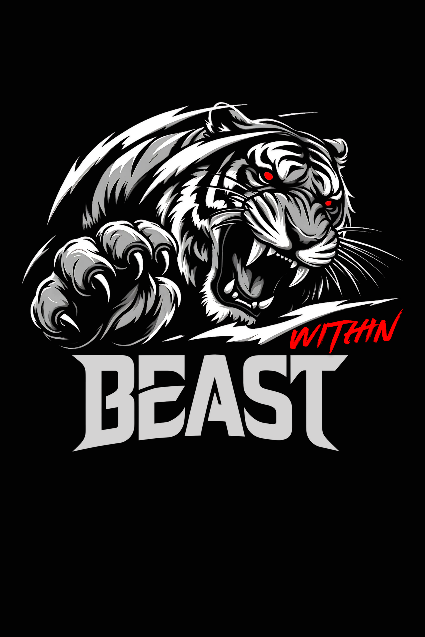Unisex Beast Within Graphic Printed Oversized T-shirt