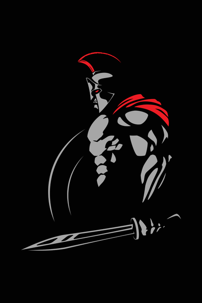 Men's Warrior Graphic Printed Oversized T-shirt