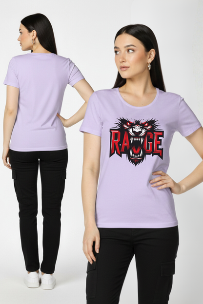 Women's Rage Graphic Printed T-shirt Regular Fit