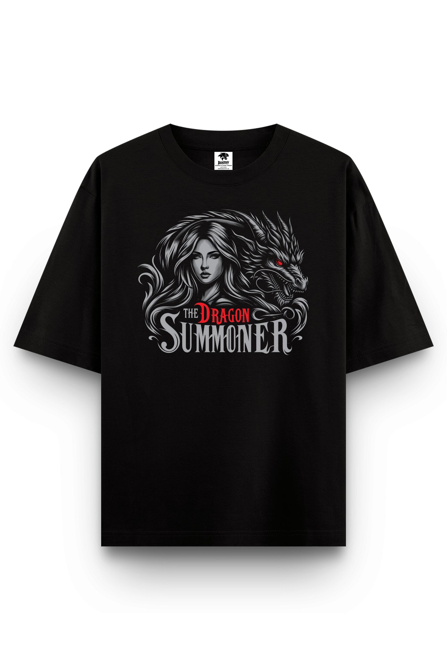 Women's Dragon Summoner Graphic Printed Oversized T-shirt