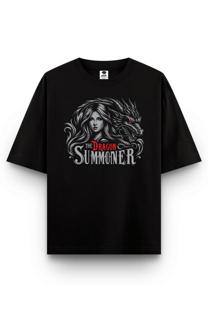 Women's Dragon Summoner Graphic Printed Oversized T-shirt