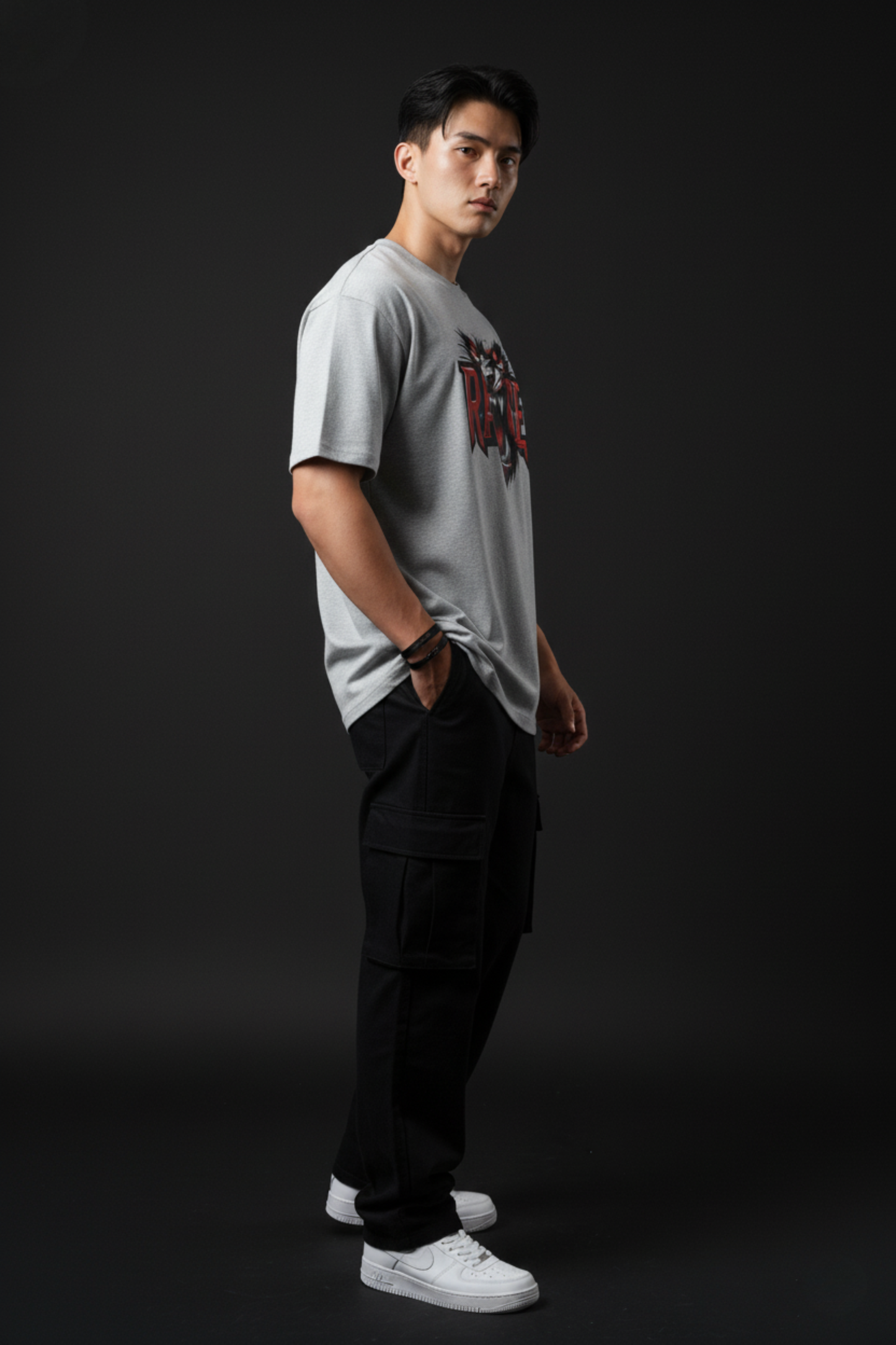 Men's Rage Graphic Printed Oversized T-shirt